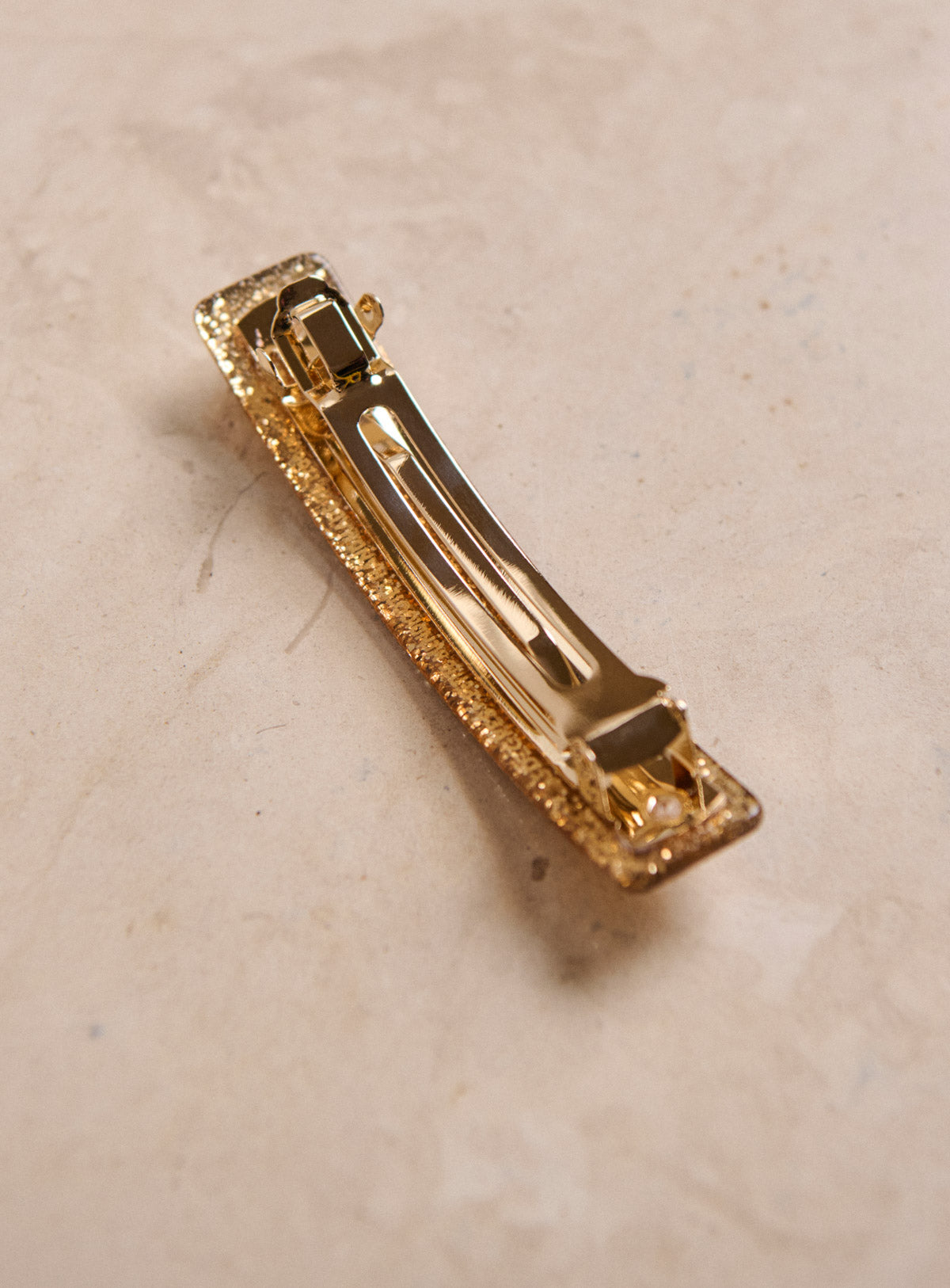 BARRETTE 9CM - PAILLETTE - DORE Petite Mendigote x 23DEGRES