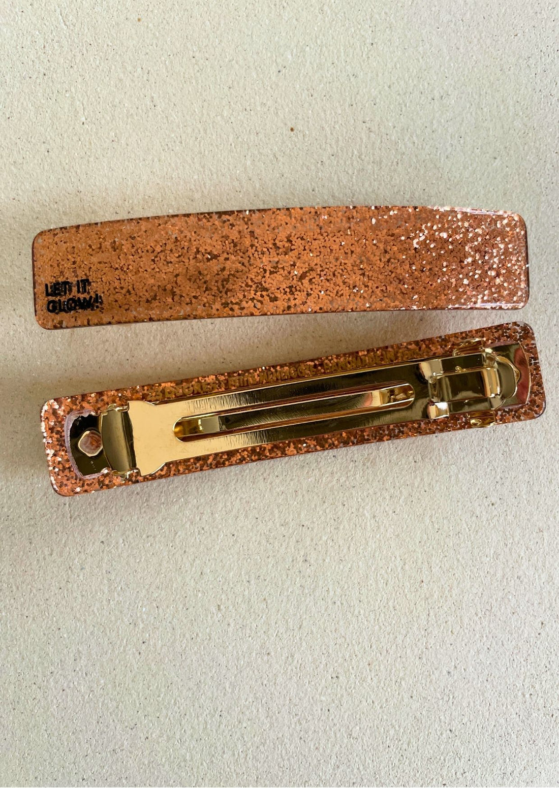 BARRETTE 9CM - PAILLETTE - CUIVRE Petite Mendigote x 23DEGRES