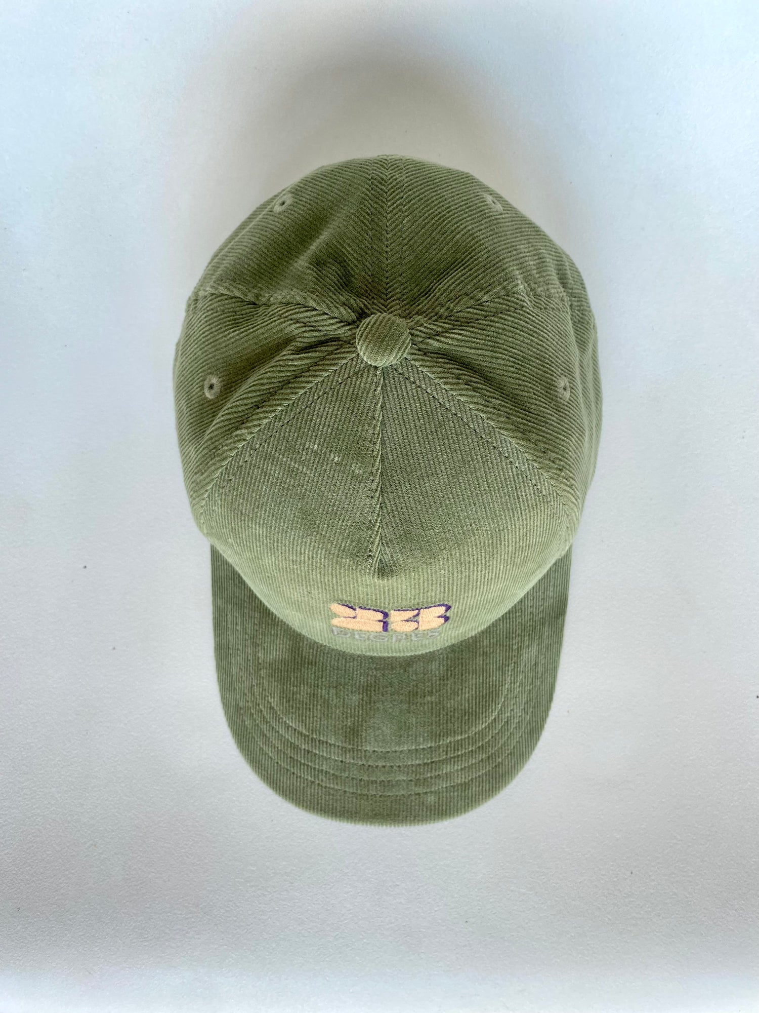 Casquette kaki  trucker éco-responsable velours milleraies série courte