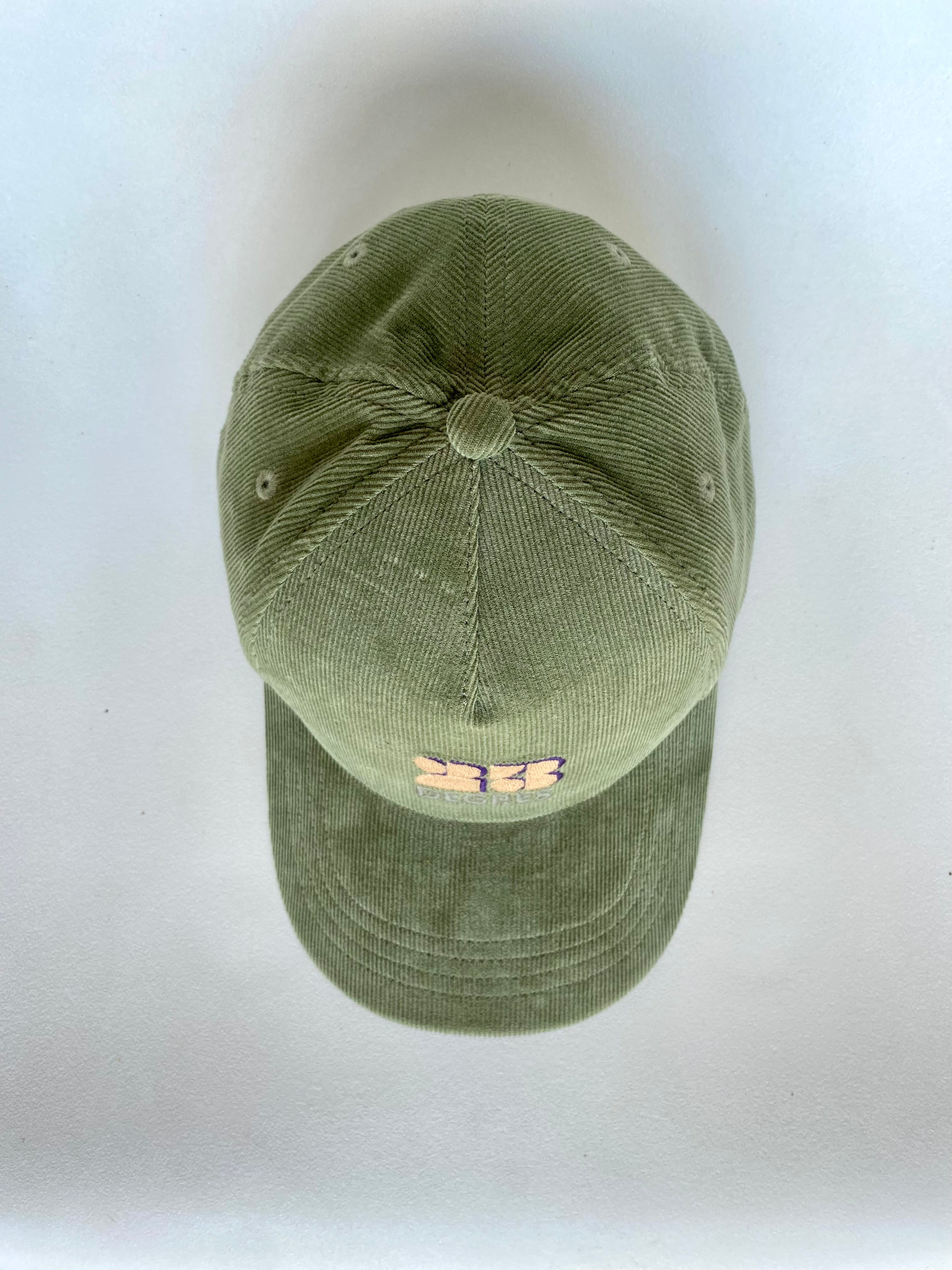 Casquette kaki  trucker éco-responsable velours milleraies série courte