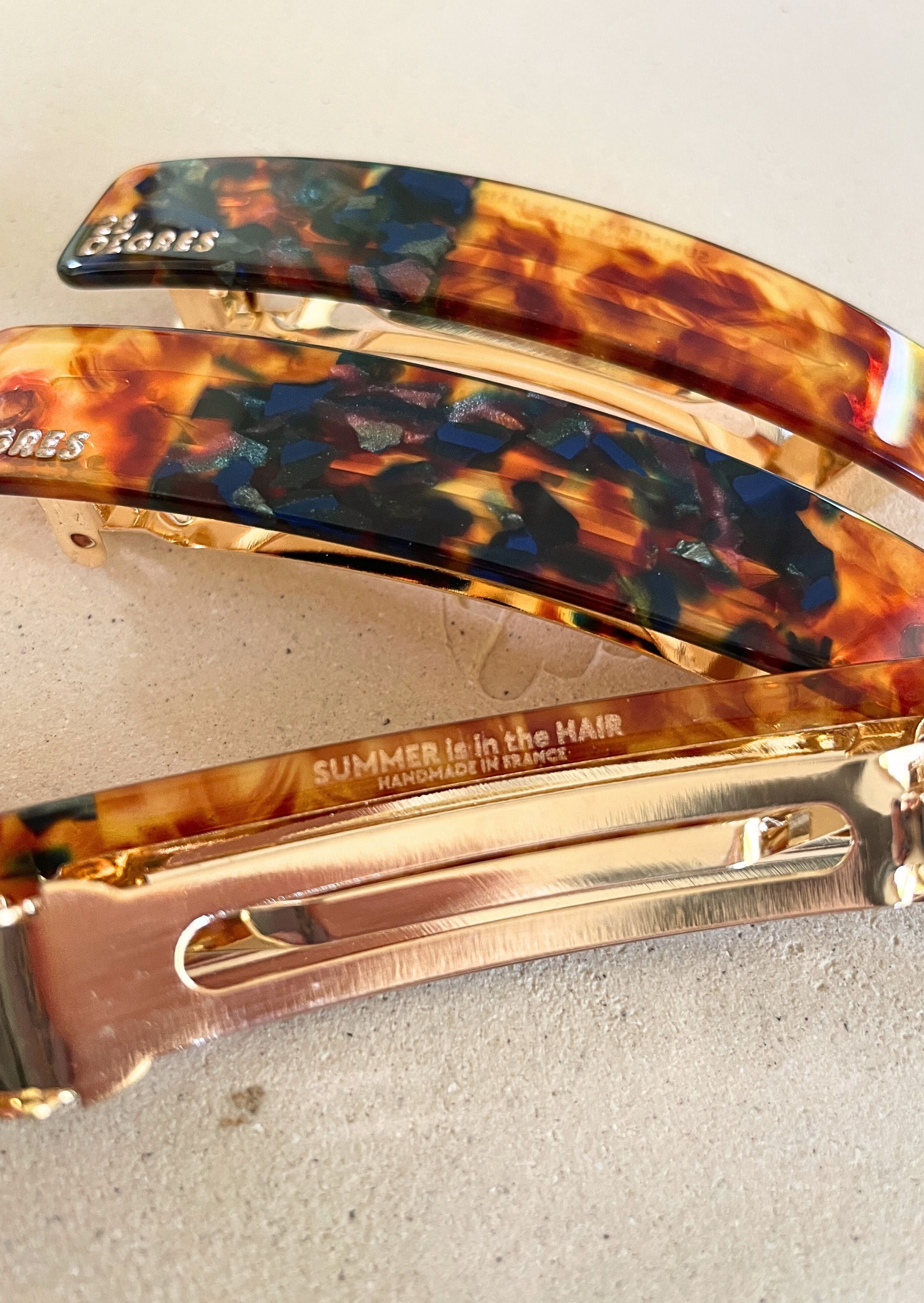 BARRETTE CLIC-CLAC NATURE 9 cm - SUN21