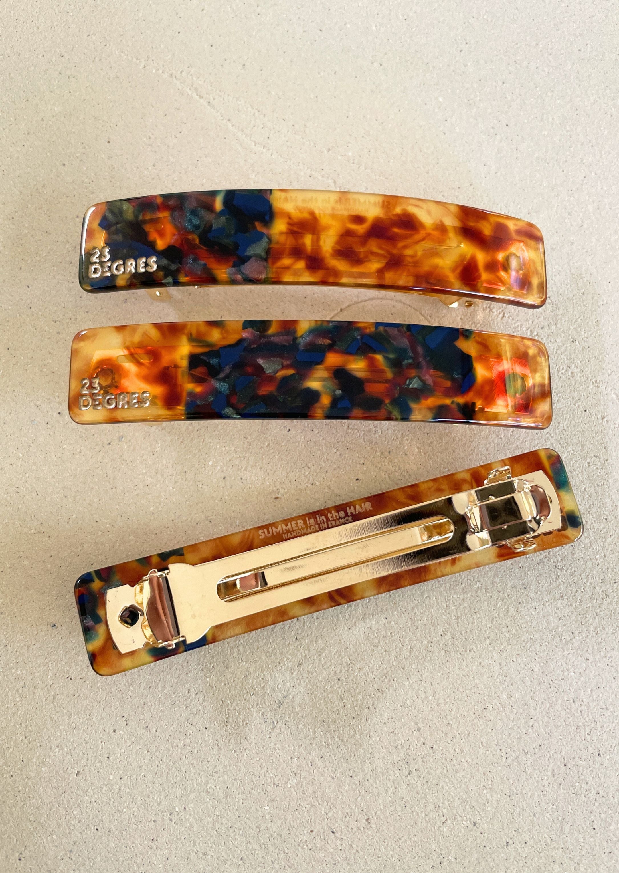 BARRETTE CLIC-CLAC NATURE 9 cm - SUN21