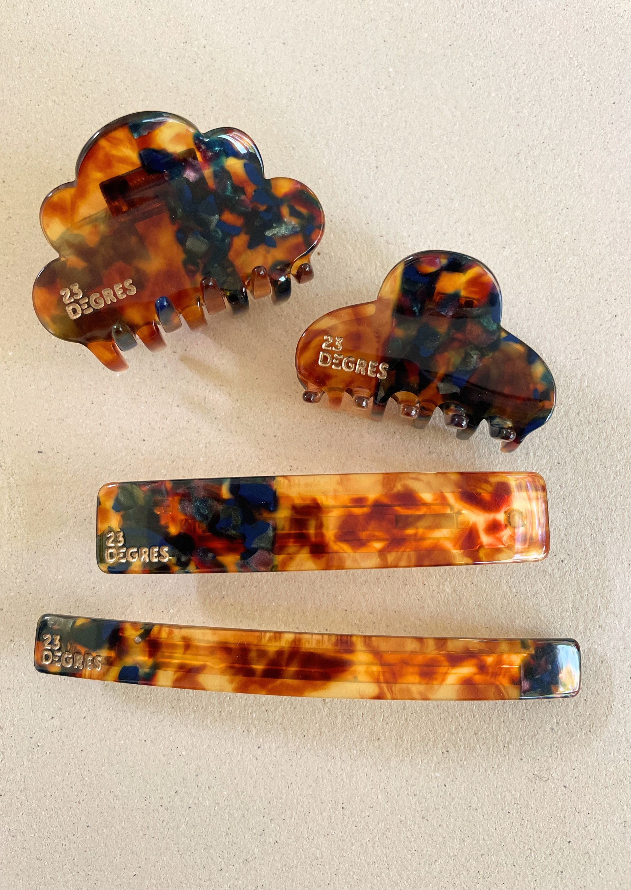 BARRETTE CLIC-CLAC NATURE 9 cm - SUN21