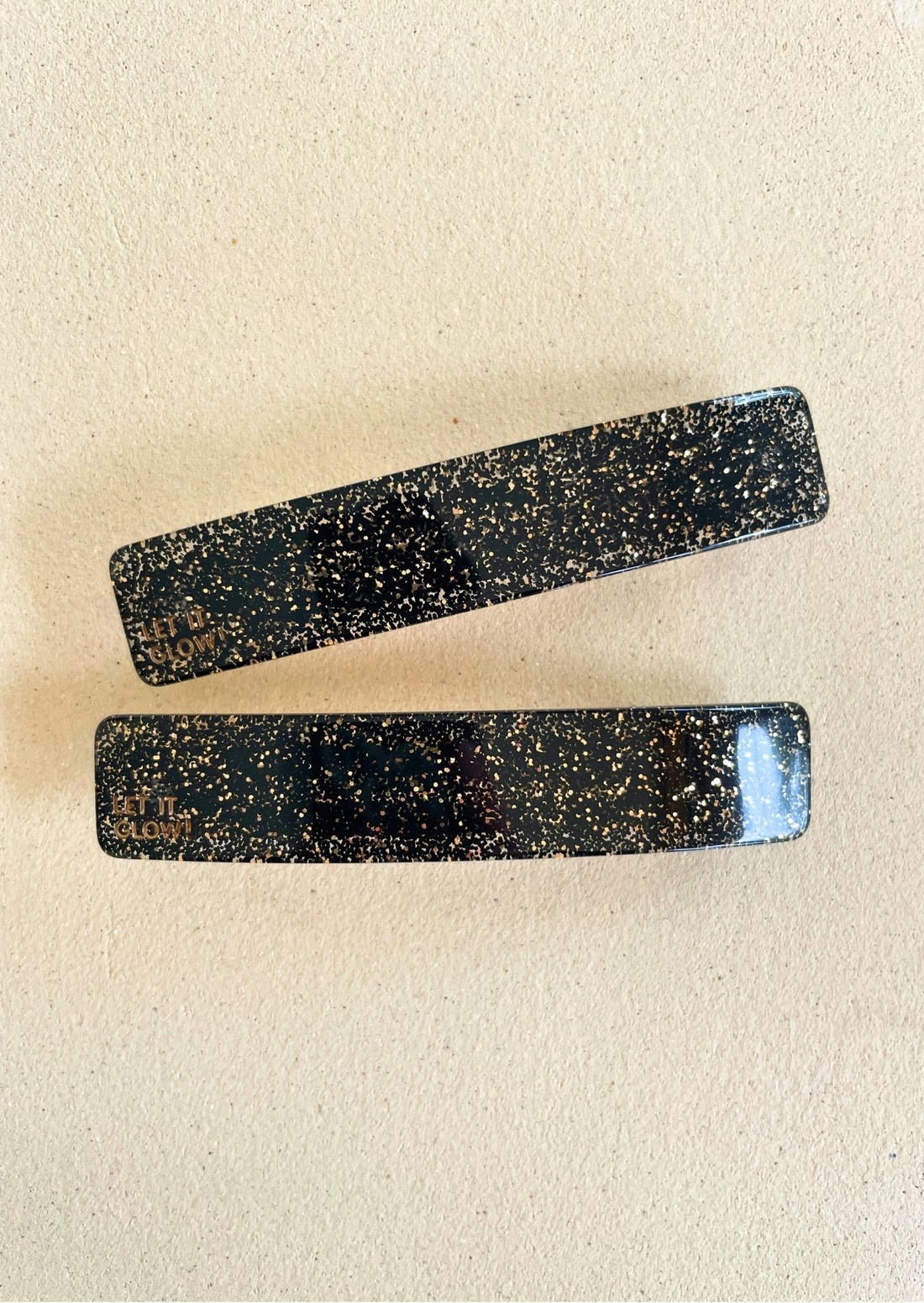 BARRETTE 9CM - PAILLETTE - NOIRE Petite Mendigote x 23DEGRES