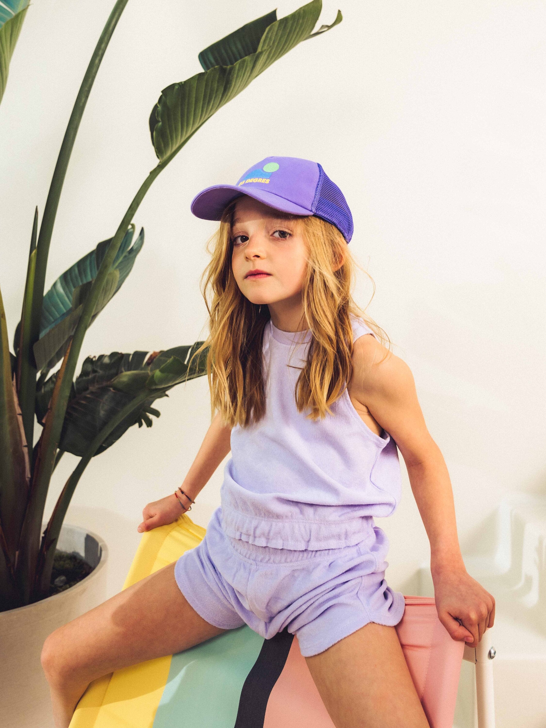 casquette violette enfant eco-responsable made in Portugal