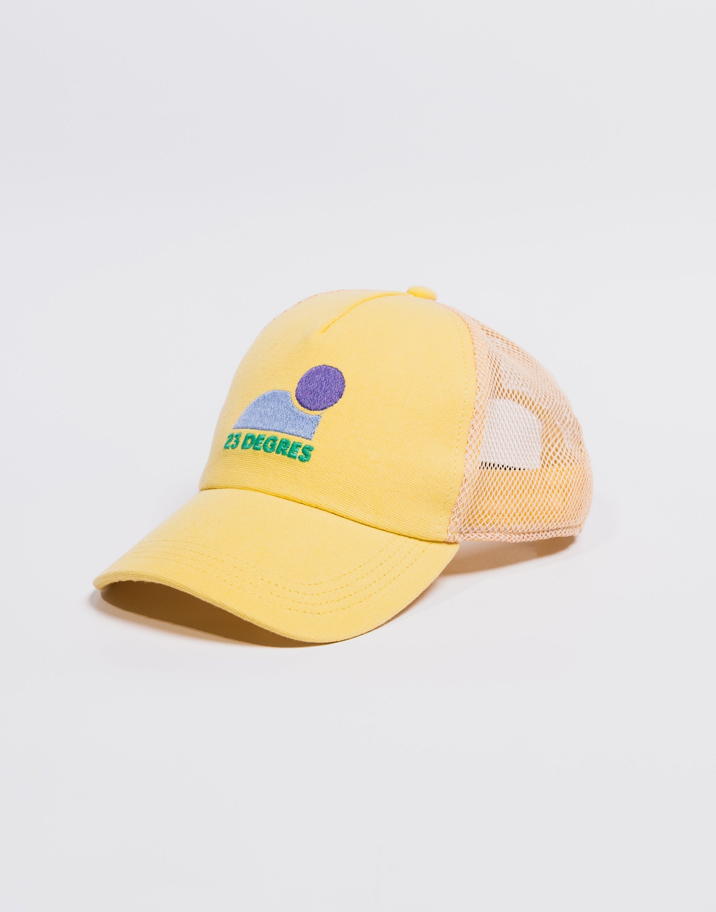 casquette jaune enfant trucker eco-responsable