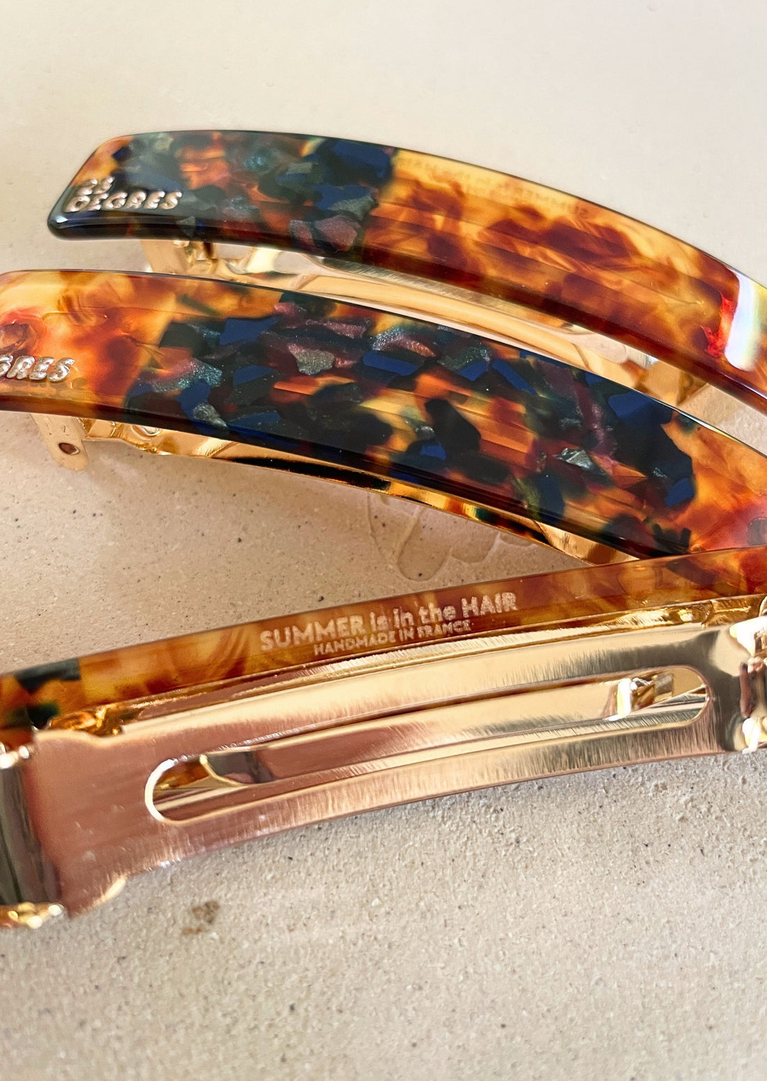 BARRETTE CLIC-CLAC NATURE 9 cm - SUN21